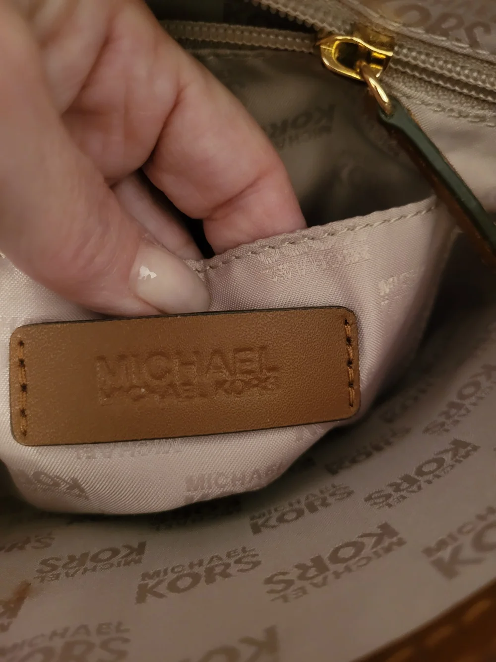 Michael Michael Kors Tan and Brown MK Monogram Tote 13